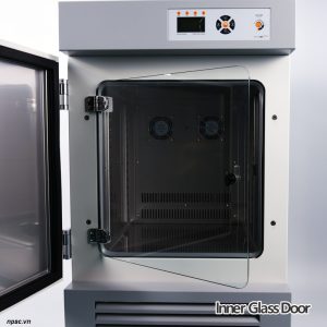Cửa kính bên trong tủ ấm lạnh BOD 450 lít Lklab model LI-IL450