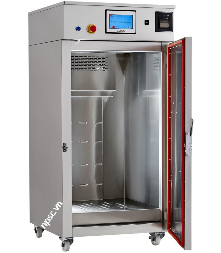 Bên trong máy tiệt trùng bằng khí ethylene oxide ZEOSS-450 (505 lít)