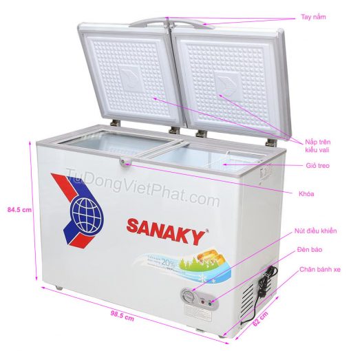 Tủ đông Sanaky VH-2599A1, 208 lít 1 ngăn đông