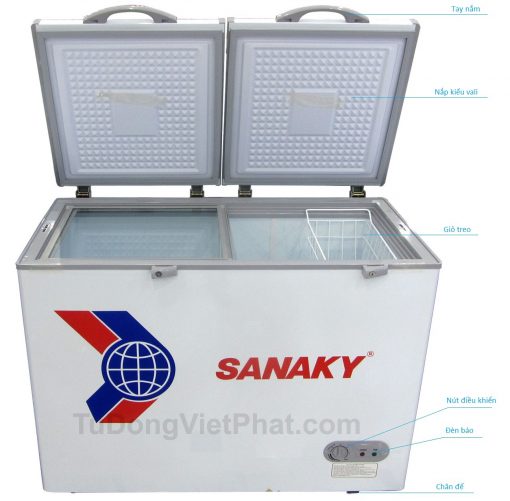 Tủ đông Sanaky VH-225A2, 175 lít 1 ngăn đông 2 cánh