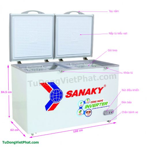 Tủ đông Sanaky VH-2899A3, INVERTER 235L 1 ngăn đông