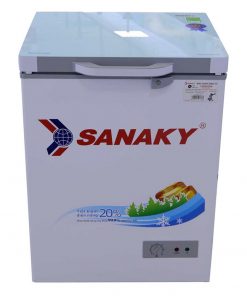 Tủ đông mini 100L Sanaky VH-1599HYKD mặt kính xanh